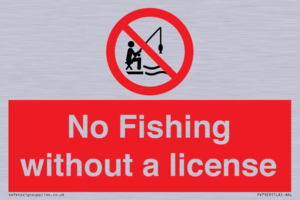 No Fishing without a license